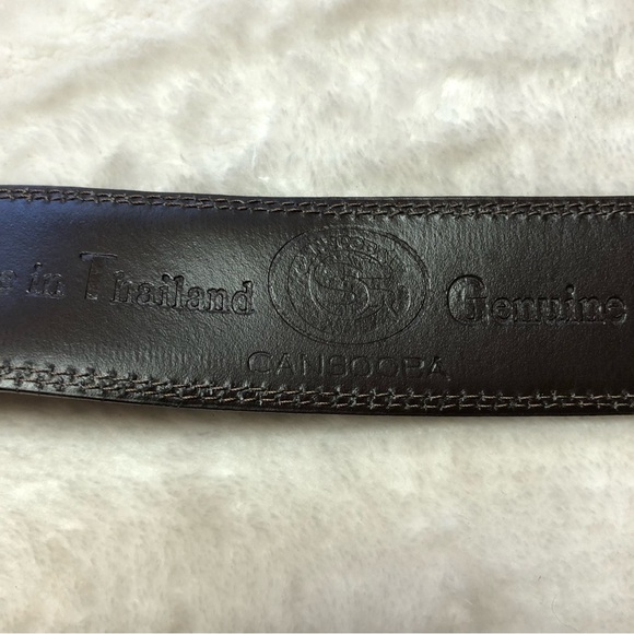 Cansooba Dark Brown Leather Belt Size 36 - Picture 5 of 10